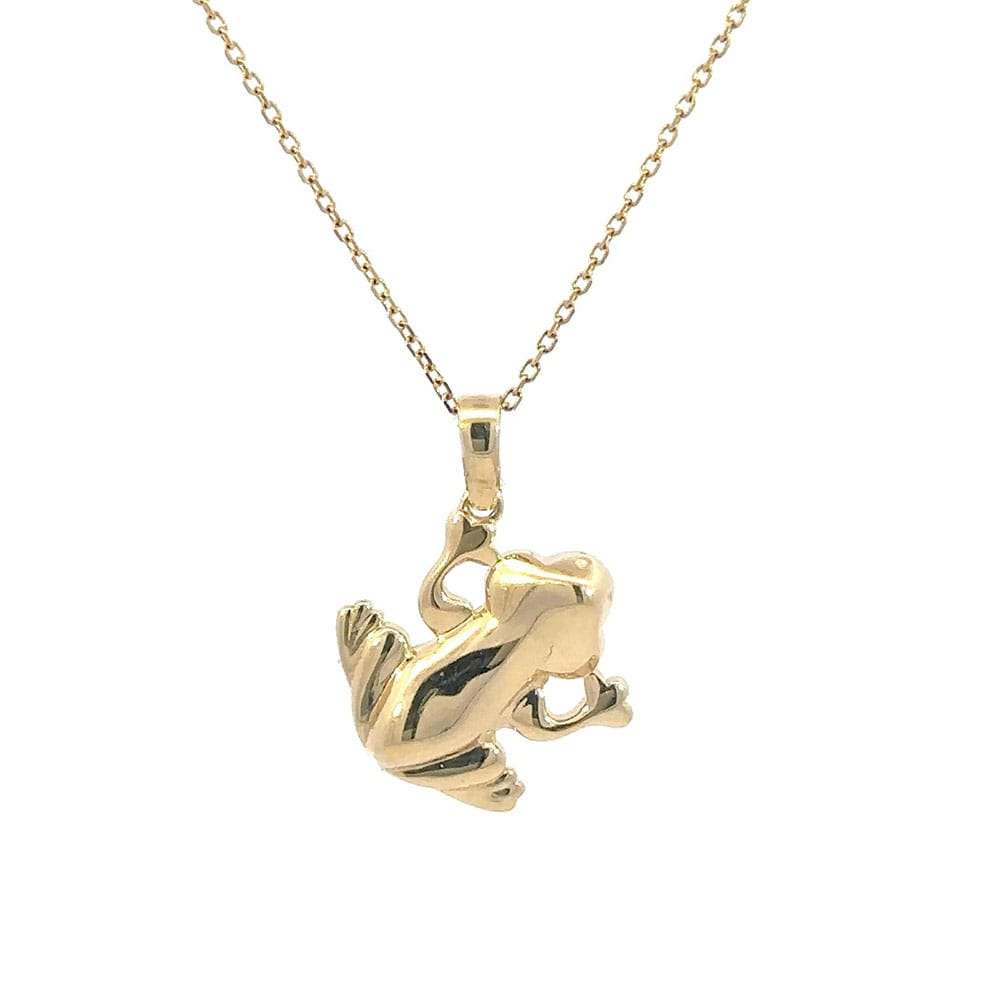 14K Gold Coqui Pendant – Symbol of Puerto Rico & USA